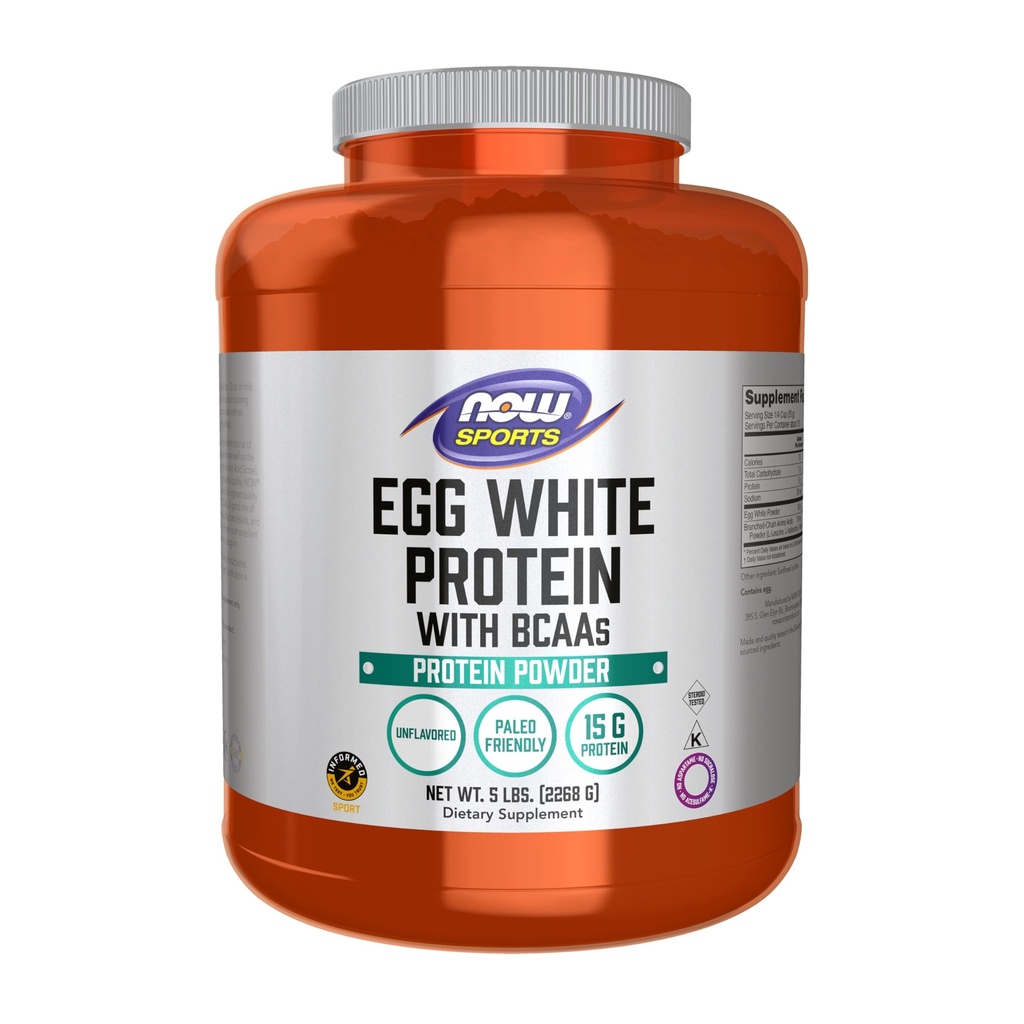 Egg White Protein Now Foods 5 lbs Poudre