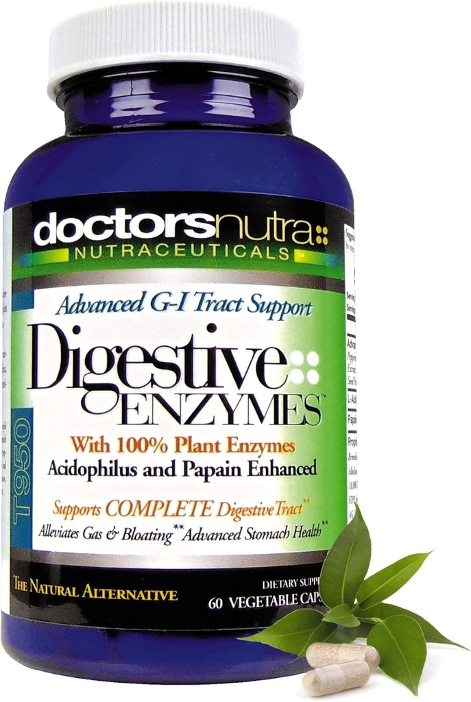 Enzymes digestifs Supplément de soutien digestif GI naturel Tract 950 avancé