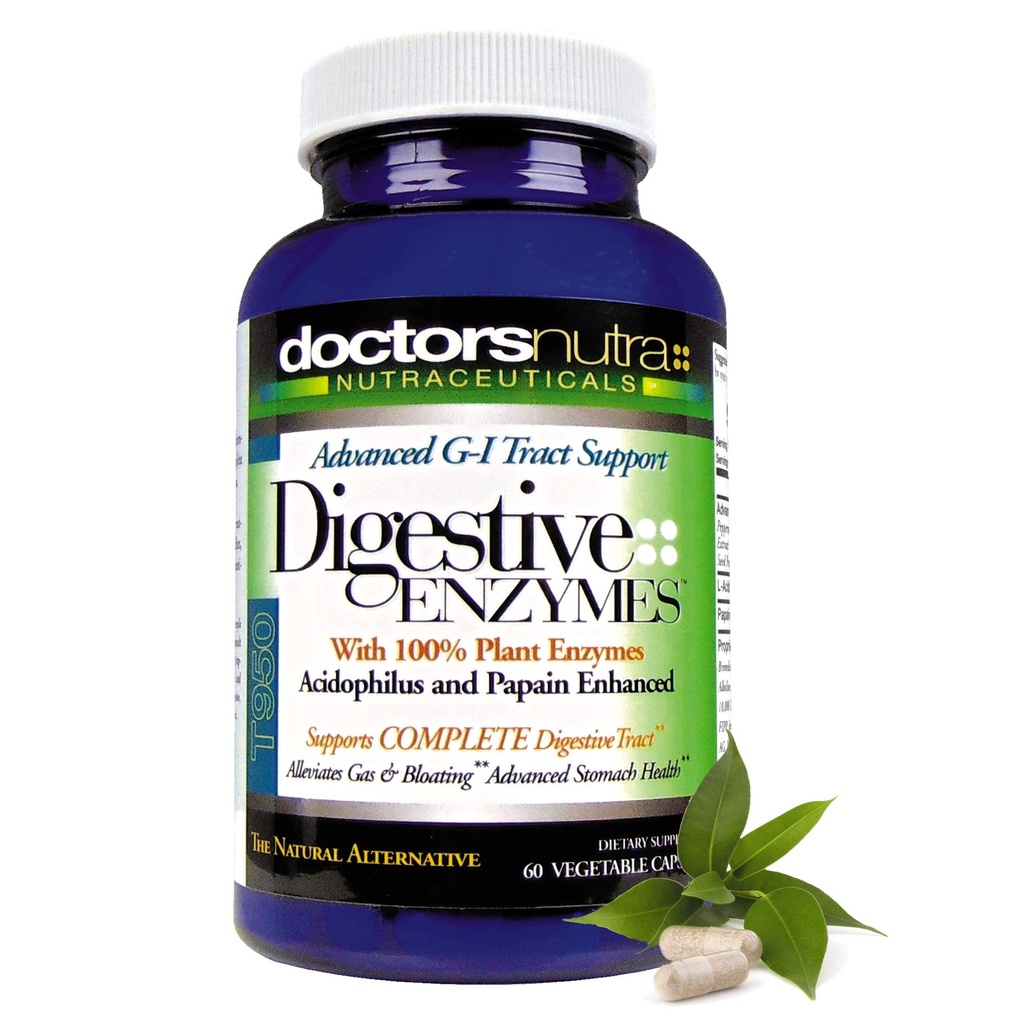Enzymes digestifs Supplément de soutien digestif GI naturel Tract 950 avancé