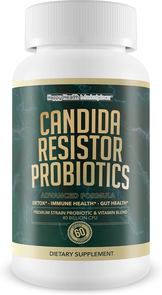 Candida Resistor Probiotics - Nos meilleures capsules de soutien Candida - Nos pilules pour Candida sont un complexe de désinfectation naturelle Candida Probiotic Candida - Candida Pills - Candida Resistor Supplément
