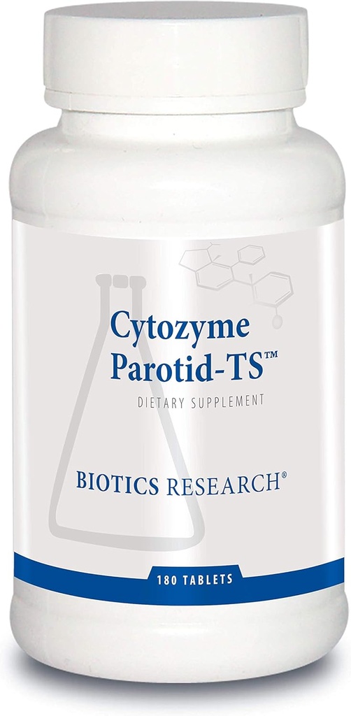 Recherche en biotique Cytozyme Parotid TS Parotid Concentrate, Digestion de la santé, soutient le fonctionnement de Parotid Gland, favorise la production d'enzymes, SOD, Catalase, Potent Antioxydant Activité 180 Comprimés