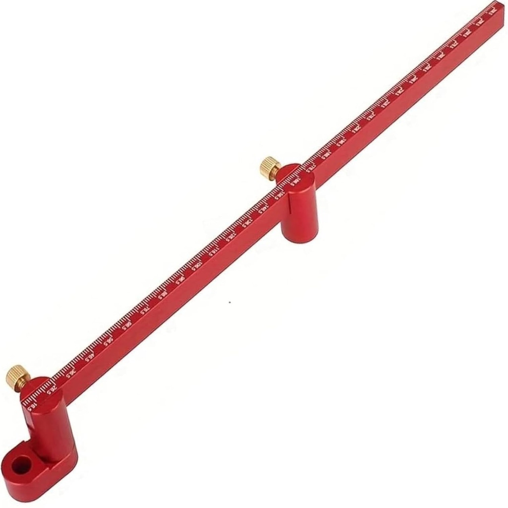 300mm Woodworking Compass Tool, Woodworking Compass Scriber, Large Compass for Woodworking, Circle Compass Woodworking Scribing Circle Ruler Marking Gauge Circle Marking Tool - Red