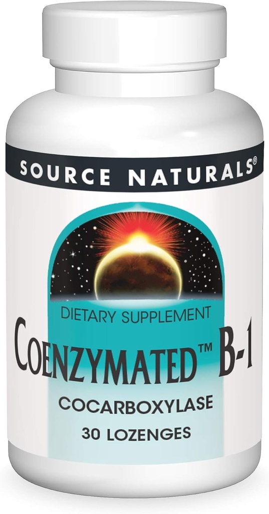 Source Naturelle Coenzymée B-1, Cocarboxylase, 25 Mg, 30 Nombre