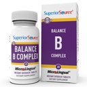 Complexe Superior Source Balance B - Supplément de soutien énergétique avec acide folique et vitamines B - Soutient la santé du coeur et des muscles - B Supplément de vitamine aide la santé immunitaire - 60 comprimés dissous instantanément