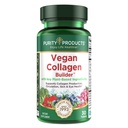 Constructeur de collagène végétalien - Aliments organiques entiers Fruits + Végétaux, Silice, Lutéine, Vitamine C, Biotine, Graines de raisin - Acides aminés Glycine, Lysine + Boosters de collagène proline (30 portions, comprimés)