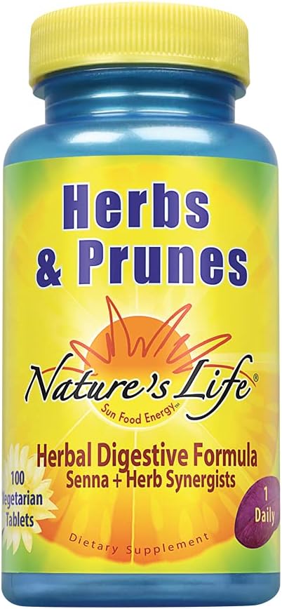 Herbes et pruneaux de la nature 400mg Senna & Herbal Blend pour un soutien à la digestion saine.