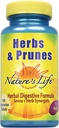 Nature's Life Herbs & Prunes | 400mg Senna & Herbal Blend for Healthy Digestion Support | Non-GMO | 100 Tabs, 100 Serv.