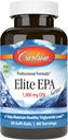 Carlson - Elite EPA Gems, 1000 mg EPA Huile de poisson, Wild-Caught, supplément d'huile de poisson norvégien, source durable, aide à maintenir des niveaux de triglycérides sains, 60 Softgels