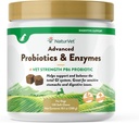 NaturVet Probiotiques et enzymes avancés, PB6 Chien doux Chews pour aider les ventres sensibles et les problèmes digestifs, Hickory fumé Bacon supplément d'animal aromatisé pour chiens sur 6 semaines, 120 Comte Jar