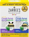Zarbee's Baby Day & Night Cough Medicine & Syrup Value Pack avec Agave biologique + Zinc pour le soutien immunitaire, le Raisin naturel Daytime & Camomile Nighttime, Baby Cough Medicine, 2 x 2 fl oz
