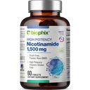 biophix B-3 Nicotinamide 1500 mg 60 Comprimés Résistance maximale - Nicotinique Amide Niacine formule de vitamine naturelle sans flush - soutient la santé des cellules de la peau
