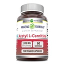 Formules étonnantes Supplément acétyle L-Carnitine $ 1200 Mg $ 120 Capsules Veggie $ Non-GMO $ Sans gluten $ Fabriqué aux États-Unis