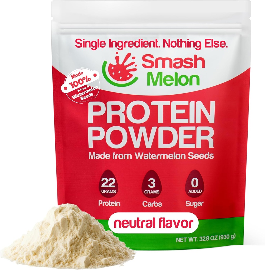 Watermelon Seed Protein Powder Raw - Cold-Pressed, Single-Ingredient Unflavored Protein Powder- Shake or Bake with it