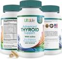 Daily Thyroïde Boost Formule avancée avec Iodine Ashwagandha Vitamine B12 Zinc et Sélénium pour Métabolisme énergétique et focus 60 Capsules