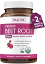 USDA poudre de racine de betterave biologique (120 comprimés) 1350mg betteraves par portion avec poivre noir pour l'absorption supplémentaire - Super antioxydant et supplément de nitrate pour la performance athlétique et Stamine- Pas de capsules