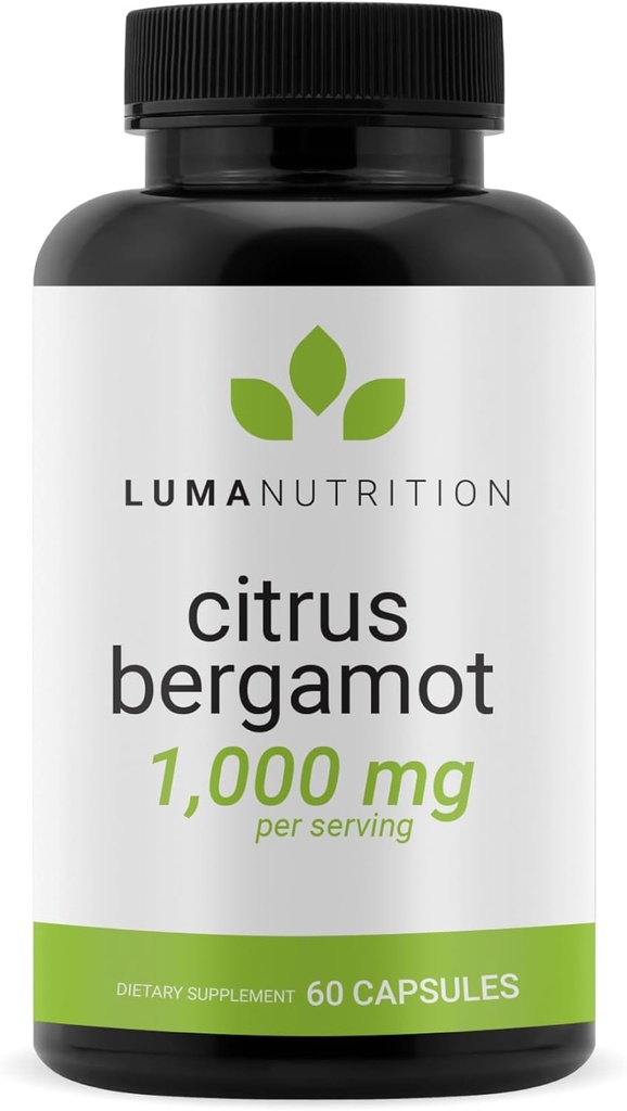 Luma Nutrition Citrus Bergamot 1000mg - Supplément Citrus Bergamot - Fabriqué aux États-Unis - Vétéran possédé - 60 Capsules