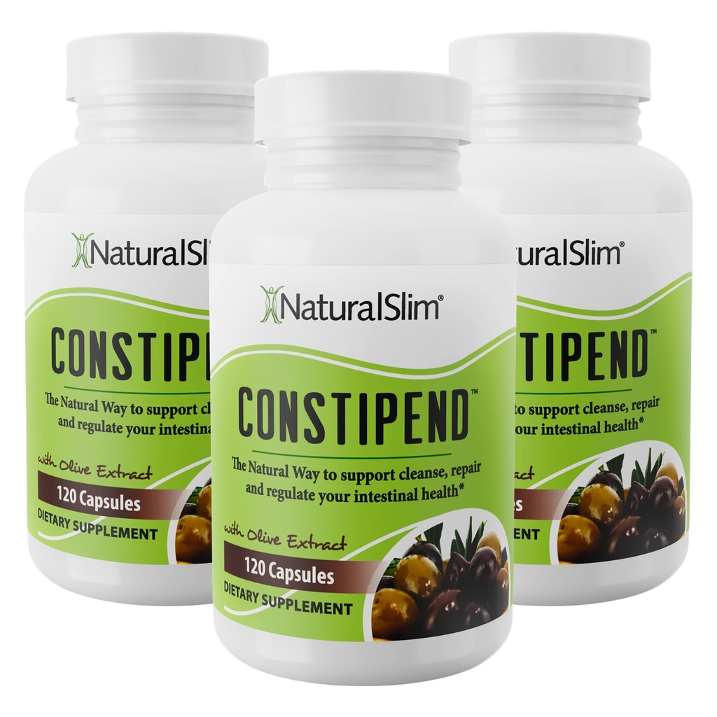 Oxyde de magnésium naturel - Constipendre pour le soulagement de la constipation, nettoyant Colon & adoucisseurs pour les femmes et les hommes avec citrate de magnésium, aspartate et extrait d'olive - 120 capsules végétales 3 Pack