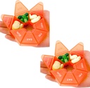 Organisateur de pilules, 2 Pack Pill Box, Petites pilules, Organisateurs Médicis 1 fois par jour, Conteneur hebdomadaire de pilules, Titulaire,Médecine quotidienne Organisateur Voyage 7 Jour(Orange)