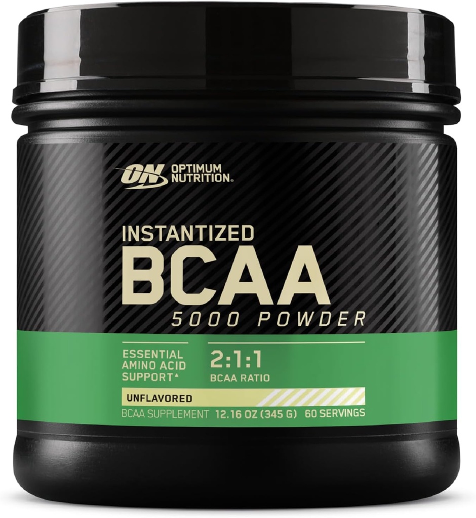 Alimentation optimale Poudre de BCAA instantanée, non aromatisée, à chaîne à ramification kéto, poudre essentielle d'acides aminés, 5000mg, 60 portions (paquetage mai Vary)