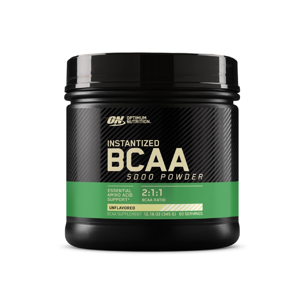 Alimentation optimale Poudre de BCAA instantanée, non aromatisée, à chaîne à ramification kéto, poudre essentielle d'acides aminés, 5000mg, 60 portions (paquetage mai Vary)