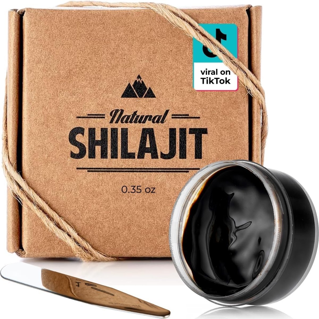 SHILAJIT NATUREL Résine - Shilajit pour les hommes et les femmes avec l'acide fulvic et les minéraux traces, les nutriments à base végétale pour l'énergie, le support immunitaire et la vitalité résine