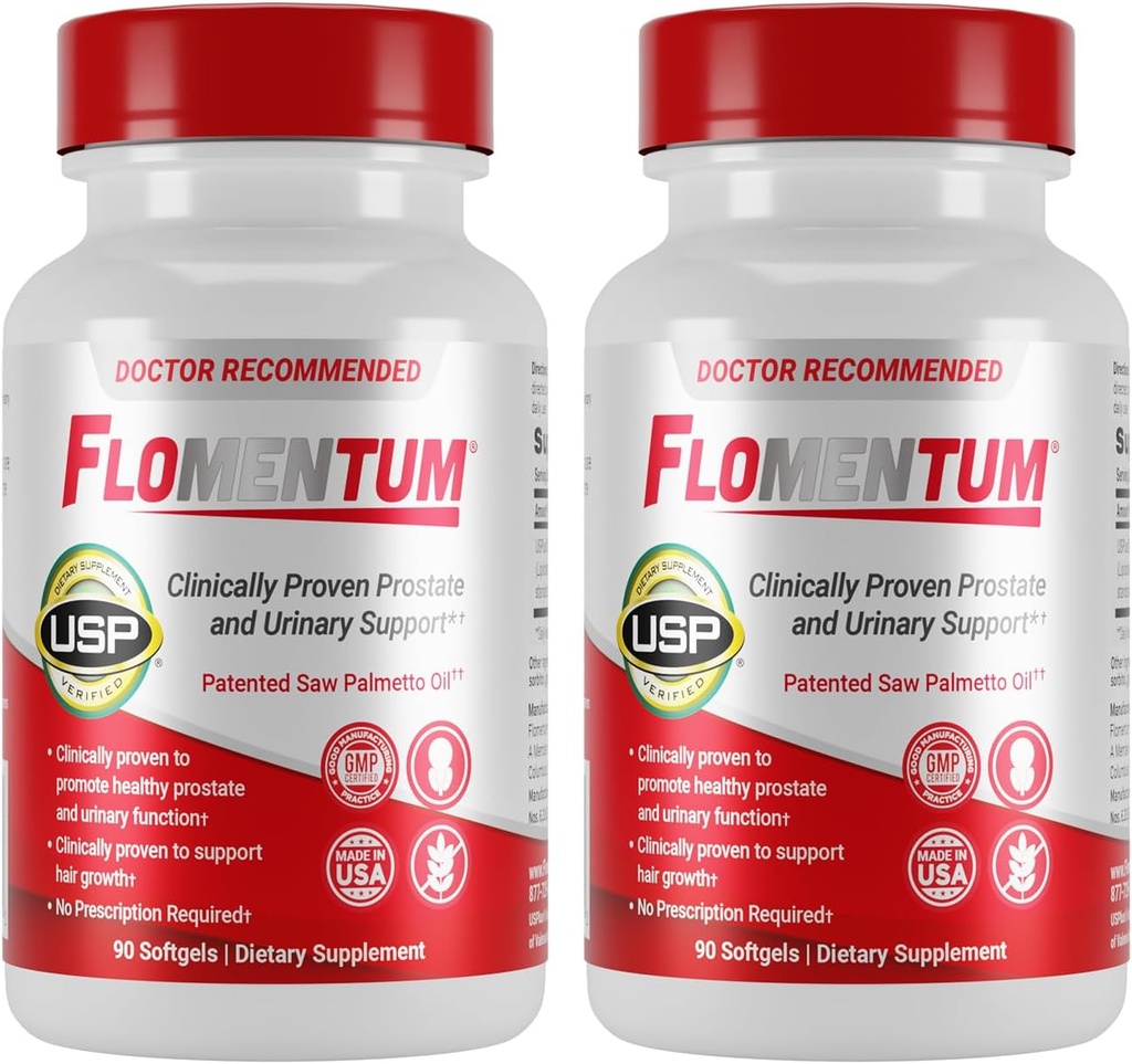 Flotmentum® Saw Palmetto pour hommes Prostate Supplement de soutien prostate pour la santé des hommes USP Verified - Healthy Urinary Flow & Urinary Function - 320mg Une fois par jour (180 comte)