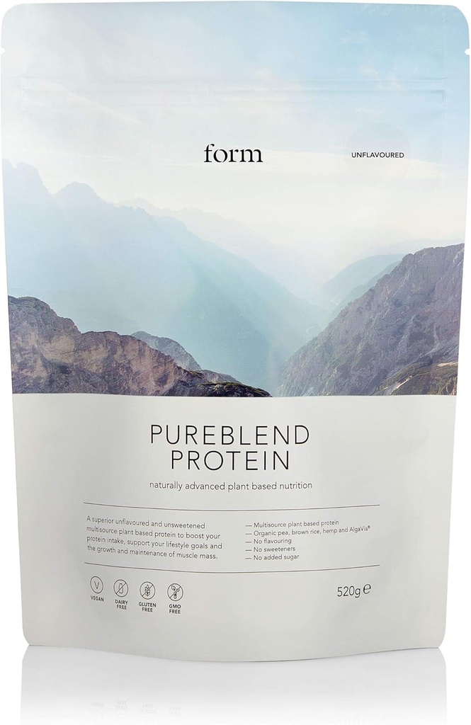 Forme Protéine pure - Poudre de protéines végétales non sucrée et non aromatisée - 15g de poudre de protéines végétales non aromatisée par portion. Parfait pour vos smoothies, cuisine et cuisson