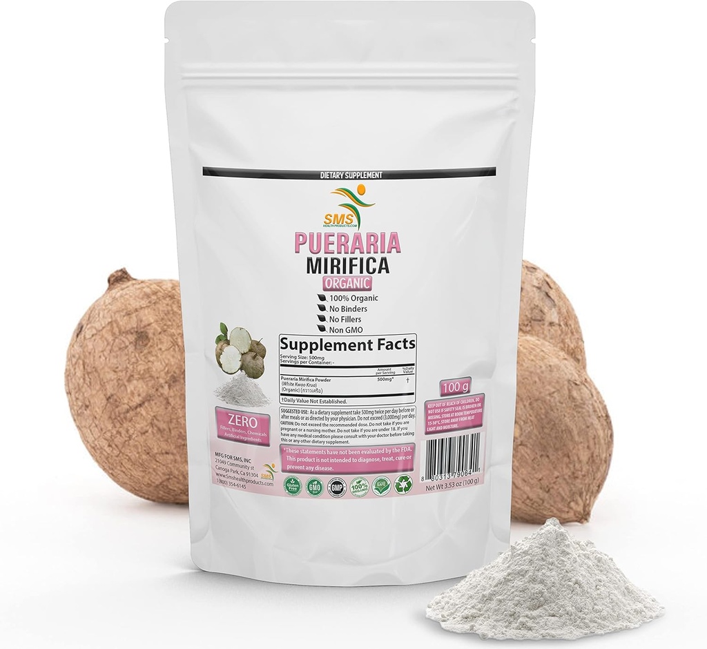 Potent Pueraria Mirifica White Kwao Krua Kao Poudre, favorise la santé des femmes