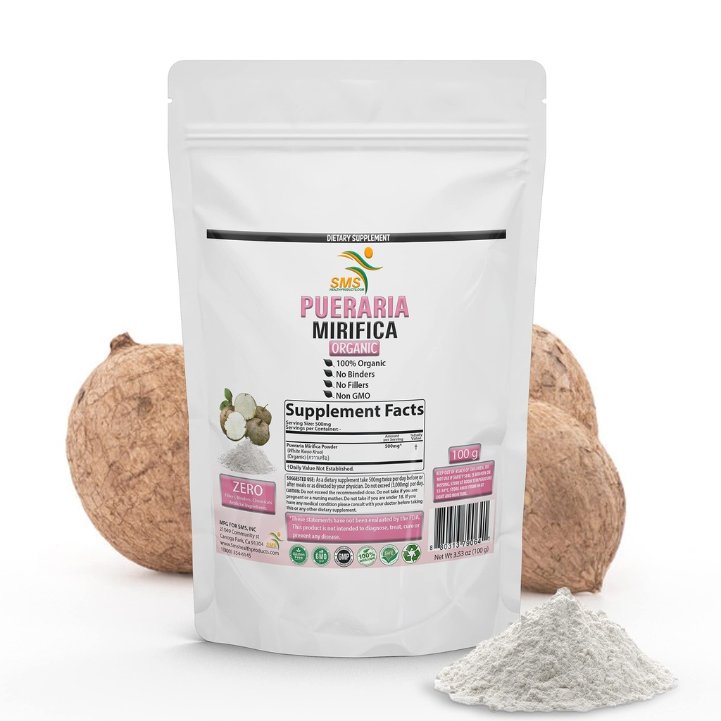 Potent Pueraria Mirifica White Kwao Krua Kao Poudre, favorise la santé des femmes