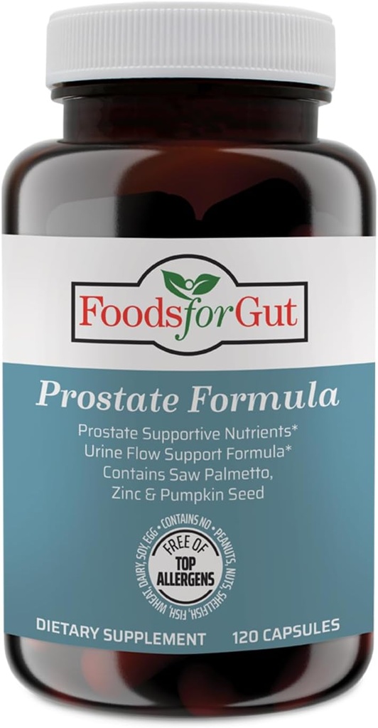 Formule Prostate innovante pour les hommes avec Saw Palmetto, Graine de citrouille, et Zinc. 120 Capsules végétariennes.
