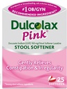 Dulcolax Pink Stool Softener, Docusate Sodium, 100 mg Soft Gel Tablets, 25 Count