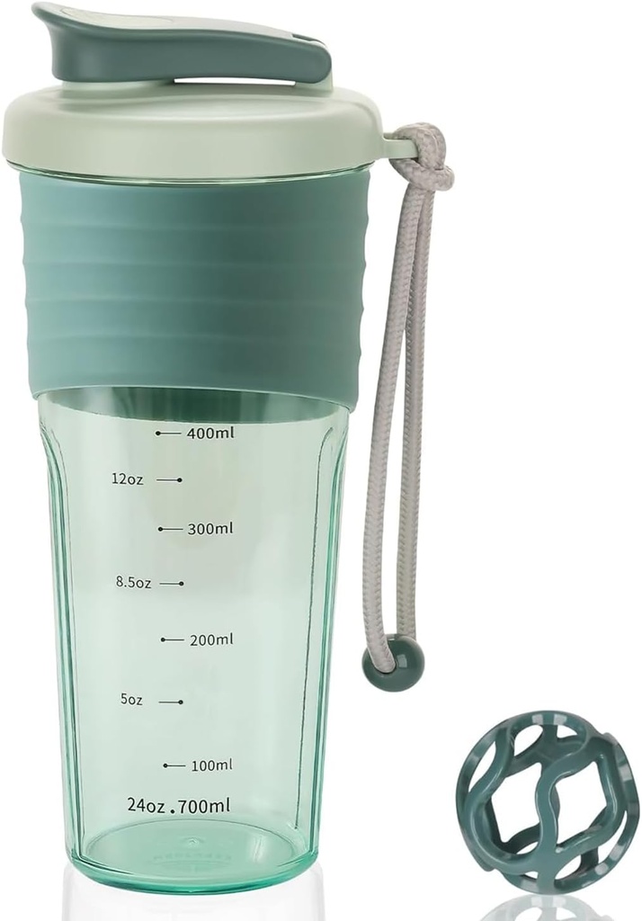 Bouteille de mélangeur de protéines,Bouteille de mélangeur de sport pour les mélanges de protéines avec boule de fouet,Bouteille de mélangeur,Portable avant l'entraînement