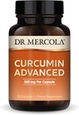 Dr Mercola Curcumin Avancé - Extrait de racine de Curcumine à 500 mg - 95% Curcuminoïdes - Pour la vision Santé, digestion et focus - Libération prolongée - Sans OGM, sans gluten et sans soja - 30 capsules (30 portions)