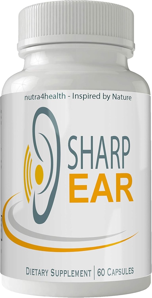 Supplément complet de soulagement de l'acouphène, 60 capsules, mélange exclusif pour réduire l'enroulement de l'oreille et soutenir la fonction auditive optimale et la clarté