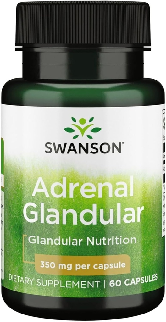 Swanson Adrénal Glandulaire 350 Milligrammes 60 Capsules