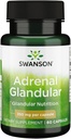 Swanson Adrénal Glandulaire 350 Milligrammes 60 Capsules