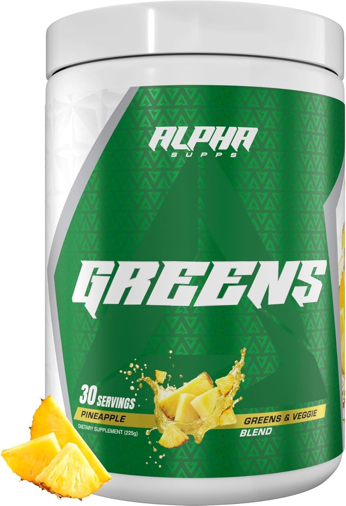 Alpha Supps - Alpha Greens Supplement - 30 portions (Pineapple)