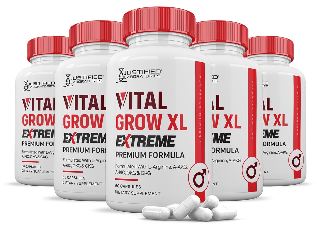 (5 Pack) Vital Grow XL Pills Extreme 1600MG Premium Formula Proprietary Blend pour la santé des hommes 300 capsules