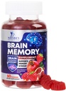 Suppléments Cerveau pour la Mémoire et les Gummies de Focus - Clarté B6 B12 et Phosphatidylsérine - Nootropiques naturelles Concentration cognitive et alerte Soutien Vitamines - 60 Gummies Vegan