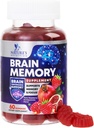 Suppléments Cerveau pour la Mémoire et les Gummies de Focus - Clarté B6 B12 et Phosphatidylsérine - Nootropiques naturelles Concentration cognitive et alerte Soutien Vitamines - 60 Gummies Vegan