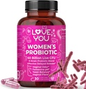 Love You Womens Probiotic, Ph Balance, Ut, Féminine, Supplément de santé vaginale, Digestive, Pré + Pro + Postbiotique, Libération retardée, 60 milliards de CFU vivants, 8-Strain Probiotic Blend, 30 Veg Caps portions
