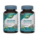 Nature's Way Valerian Premium Extract - 220 mg d'extrait de valérian par portion de 2 capsules - Soutient le sommeil reposant* - Projet non-OGM vérifié - Suppléments à base de plantes - Sans gluten - 90 Capsules (2 Pack)
