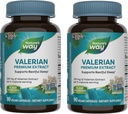 Nature's Way Valerian Premium Extract - 220 mg of valerian extract per 2-capsule Serving - Supports Restful Sleep* - Non-GMO Project Verified - Herbal Supplements - Gluten Free - 90 Capsules (2 Pack)