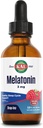 KAL Melatonin 3mg DropIns, Aide au sommeil à action rapide, Melatonin gouttes pour calmer la relaxation et le soutien du cycle de sommeil sain, Arôme de framboise naturelle, garantie de 60 jours, environ 88 portions, 3 fl oz