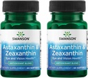 Swanson Astaxanthin & Zeaxanthin Eye Vision Brain Skin Health Antioxidant Support Supplement (Astaxanthin 4 mg & OmniXan Zeaxanthin 4 mg) 60 Softgels Sgels (2 Pack)