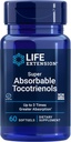 Tocotriénols absorbants, vitamine E comme tocophérol D-Alpha, tocotriénols mélangés, soutien de la croissance des cheveux, fonction cérébrale, sans gluten, sans OGM, 60 softgels