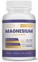 Supplément Magnésium Extra Strength – 600mg Magnésium Glycinate – Soutient la santé osseuse, la fonction musculaire – végétalien, non-OGM – 60 capsules