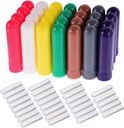 eBoot 28 Sets Huile essentielle Aromathérapie Inhalateurs nasaux Tubes Inhalateurs rechargeables, 7 Couleurs, avec Wicks