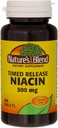 Nature's Blend Niacin Timed Release Tablets, 500 mg, 100 Ct (2 Pack)