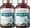 Super B-15 100 Vcaps 2 Pack - Niacine Calcium Choline Inositol DMG TMG - Supporte des niveaux d'énergie d'oxygène sains